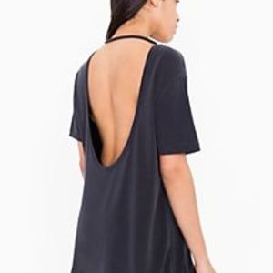 American Apparel Gray Slouchy Open Back Tee